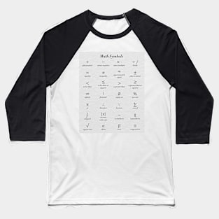 Math Symbols Baseball T-Shirt